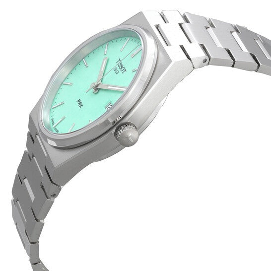 Tissot PRX Quartz Light Green Dial Silver Steel Strap Watch for Men - T137.410.11.091.01 Buy Now By Tissot