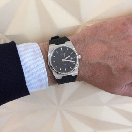 Tissot PRX Black Dial Black Rubber Strap Watch For Men - T137.410.17.051.00 Buy Now By Tissot