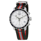 Tissot Quickster Chronograph NBA Toronto Raptors White Dial Two Tone NATO Strap Watch for Men - T095.417.17.037.16 Buy Now By Tissot