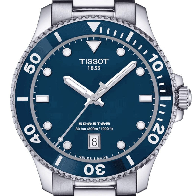 Tissot Seastar 1000 Blue Dial Silver Steel Strap Watch For Men - T120.410.11.041.00 Buy Now By Tissot