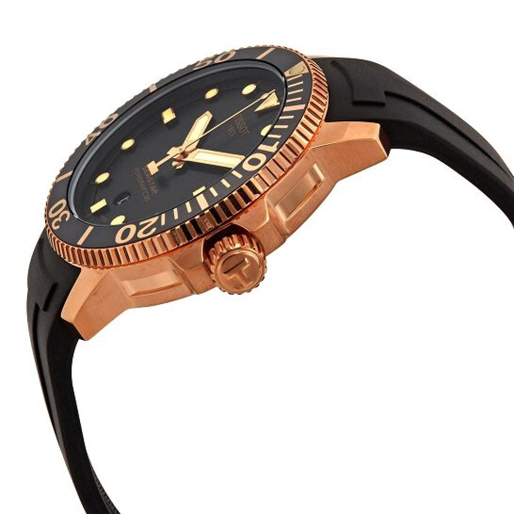 Tissot Seastar 1000 Powermatic 80 Black Dial Black Rubber Strap Watch for Men - T120.407.37.051.01 Buy Now By Tissot