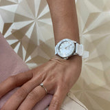 Tissot Seastar 1000 Mother of Pearl White Dial White Rubber Strap Watch for Women - T120.210.17.116.00 Buy Now By Tissot