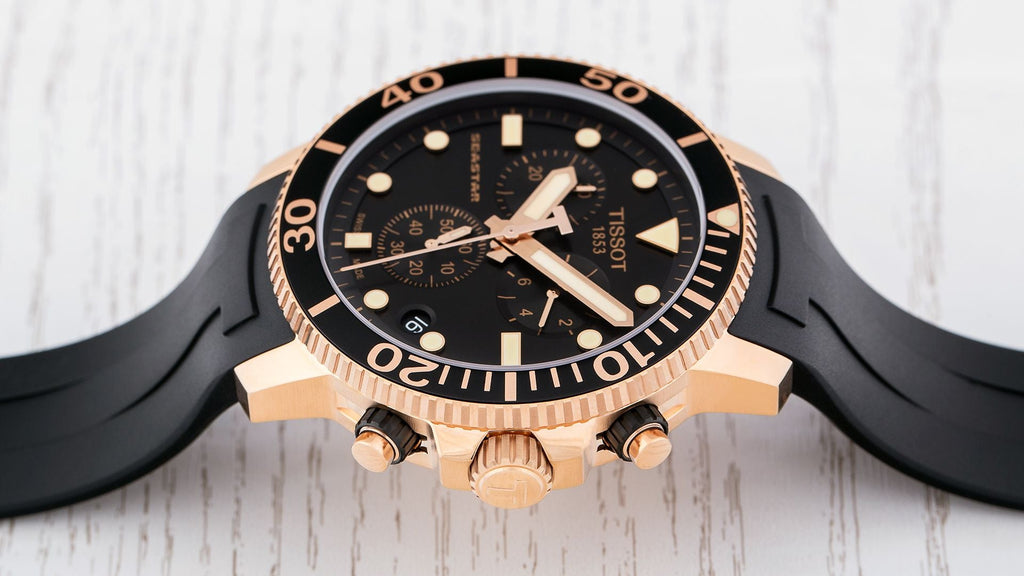 Tissot Seastar 1000 Chronograph Black Dial Black Rubber Strap Watch For Men - T120.417.37.051.00 Buy Now By Tissot