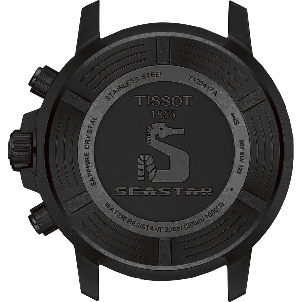Tissot Seastar 1000 Chronograph Black Dial Black Rubber Strap Watch For Men - T120.417.37.051.02 Buy Now By Tissot
