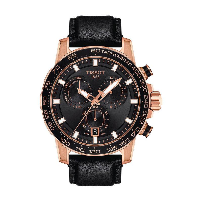 Tissot Supersport Chrono Black Dial Black Leather Strap Watch for Men - T125.617.36.051.00 Buy Now By Tissot