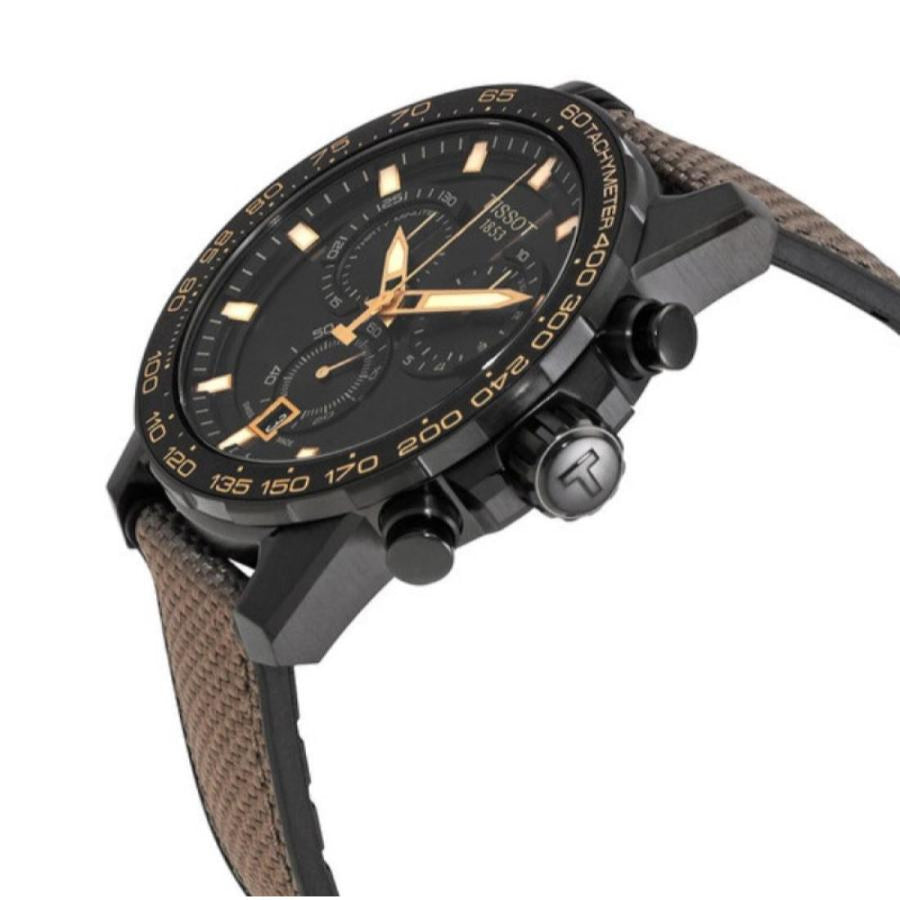 Tissot Supersport Chrono Black Dial Beige Nylon Strap Watch For Men - T125.617.37.051.01 Buy Now By Tissot