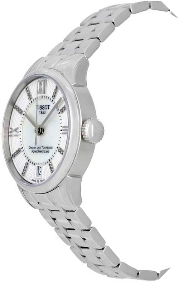 Tissot Chemin Des Tourelles Powermatic 80 Helvetic Silver Dial Silver Steel Strap Watch For Women - T099.207.11.116.00 Buy Now By Tissot