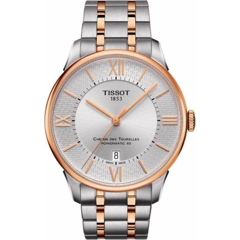 Tissot Chemin des Tourelles Powermatic 80 Helvetic Pride Silver Dial Two Tone Steel Strap Watch for Men - T099.407.22.038.01 Buy Now By Tissot