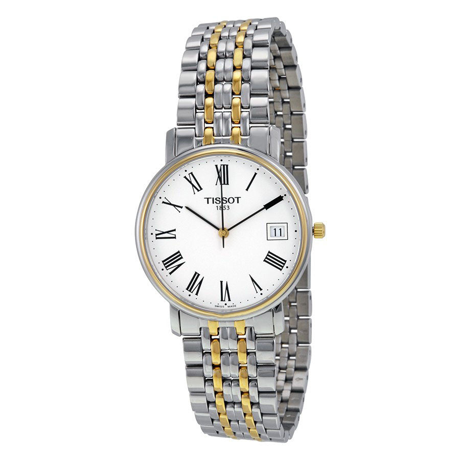 Tissot T Classic Desire White Dial Two Tone Watch For Men - T52.2.481.13 Buy Now By Tissot
