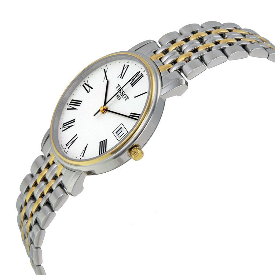 Tissot T Classic Desire White Dial Two Tone Watch For Men - T52.2.481.13 Buy Now By Tissot