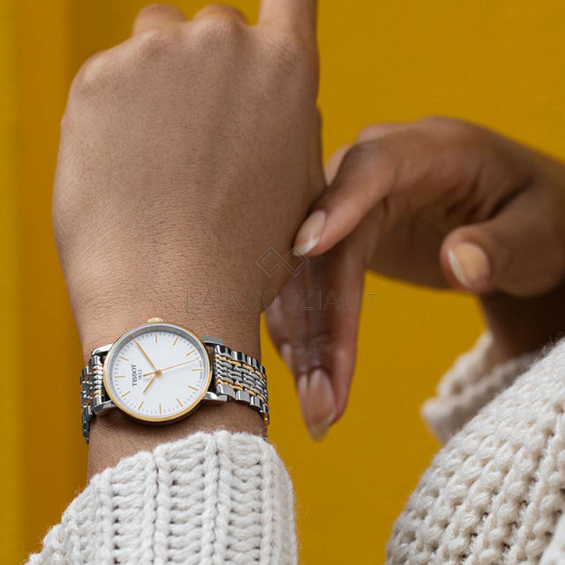 Tissot T Classic Everytime Small White Dial Two Tone Mesh Bracelet Watch For Women - T109.210.22.031.00 Buy Now By Tissot