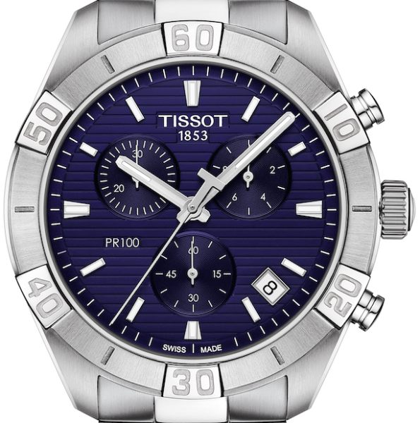 Tissot PR 100 Sport Quartz Chronograph Blue Dial Silver Steel Strap Watch For Men - T101.617.11.041.00 Buy Now By Tissot