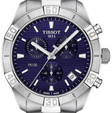 Tissot PR 100 Sport Quartz Chronograph Blue Dial Silver Steel Strap Watch For Men - T101.617.11.041.00 Buy Now By Tissot
