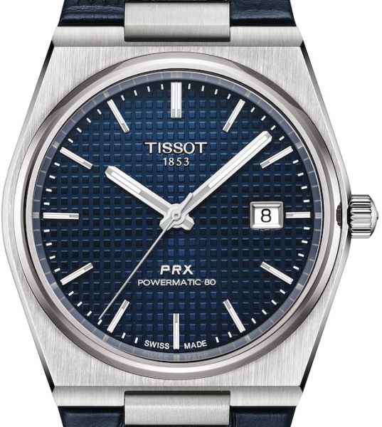 Tissot PRX Powermatic 80 Blue Dial Blue Leather Strap Watch for Men - T137.407.16.041.00 Buy Now By Tissot