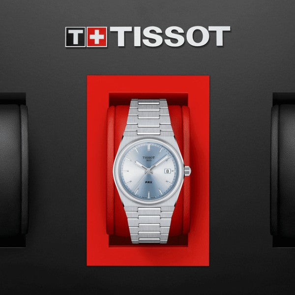 Tissot PRX Light Blue Dial Silver Steel Strap Watch For Women - T137.210.11.351.00 Buy Now By Tissot