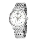 Tissot T Classic Tradition Chronograph White Dial Silver Steel Strap Watch For Men - T063.617.11.037.00 Buy Now By Tissot