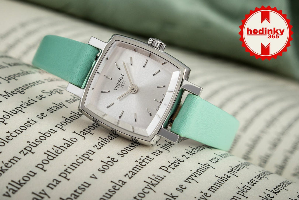 Tissot T Lady Lovely Square Silver Dial Light Green Leather Strap Watch for Women - T058.109.16.031.01 Buy Now By Tissot