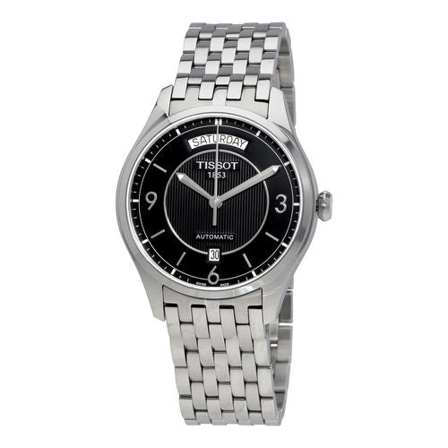 Tissot T Classic T One Automatic Black Dial Silver Steel Strap Watch For Men - T038.430.11.057.00 Buy Now By Tissot