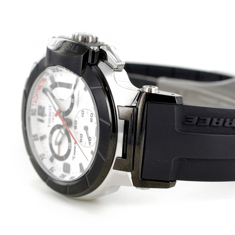 Tissot T Race Chronograph White Dial Black Rubber Strap Watch for Men - T048.417.27.037.00 Buy Now By Tissot