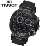 Tissot T Race Chronograph Black Dial Black Rubber Strap Watch for Men - T048.417.37.057.00 Buy Now By Tissot