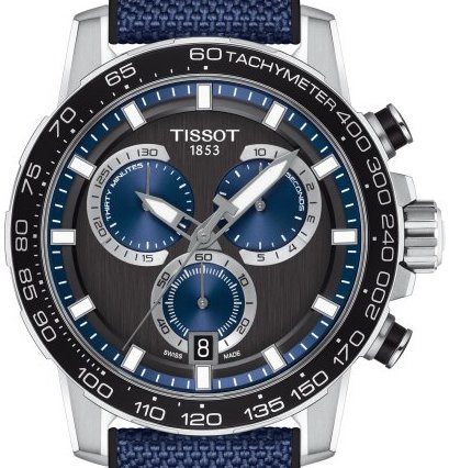 Tissot Supersport Chrono Black Dial Blue Nylon Strap Watch for Men - T125.617.17.051.03 Buy Now By Tissot
