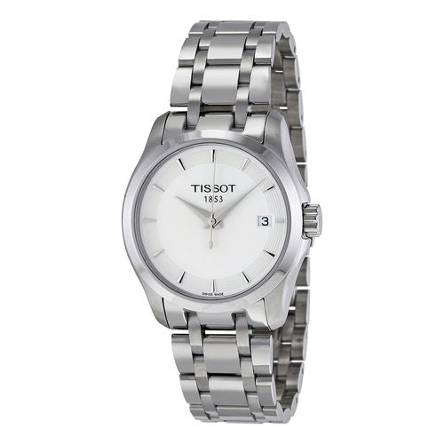 Tissot T Trend Couturier White Dial Silver Steel Strap Watch For Women - T035.210.11.011.00 Buy Now By Tissot
