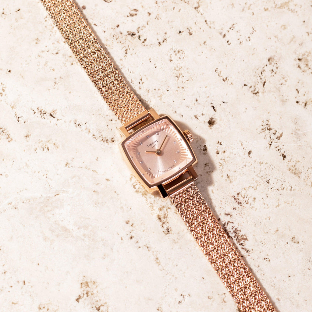 Tissot Lovely Square Lady Quartz Rose Gold Dial Rose Gold Mesh Bracelet Watch For Women - T058.109.33.456.00 Buy Now By Tissot