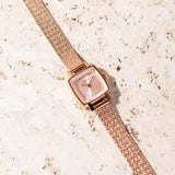 Tissot Lovely Square Lady Quartz Rose Gold Dial Rose Gold Mesh Bracelet Watch For Women - T058.109.33.456.00 Buy Now By Tissot