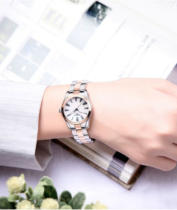 Tissot T Wave Mother of Pearl Dial Two Tone Steel Strap Watch For Women - T112.210.22.113.01 Buy Now By Tissot