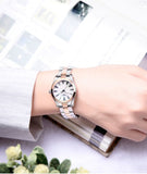 Tissot T Wave Mother of Pearl Dial Two Tone Steel Strap Watch For Women - T112.210.22.113.01 Buy Now By Tissot