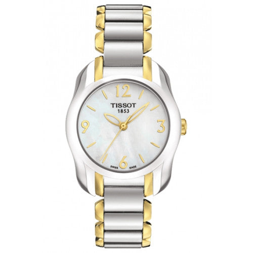 Tissot T Wave Mother of Pearl Dial Two Tone Steel Strap Watch for Women - T023.210.22.117.00 Buy Now By Tissot