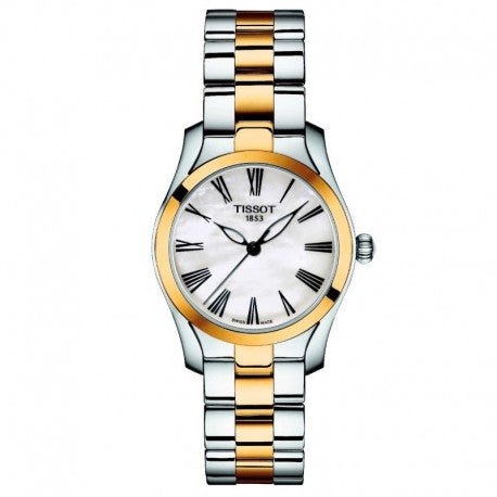 Tissot T Wave Quartz Mother of Pearl Dial Two Tone Steel Strap Watch for Women - T112.210.22.113.00 Buy Now By Tissot