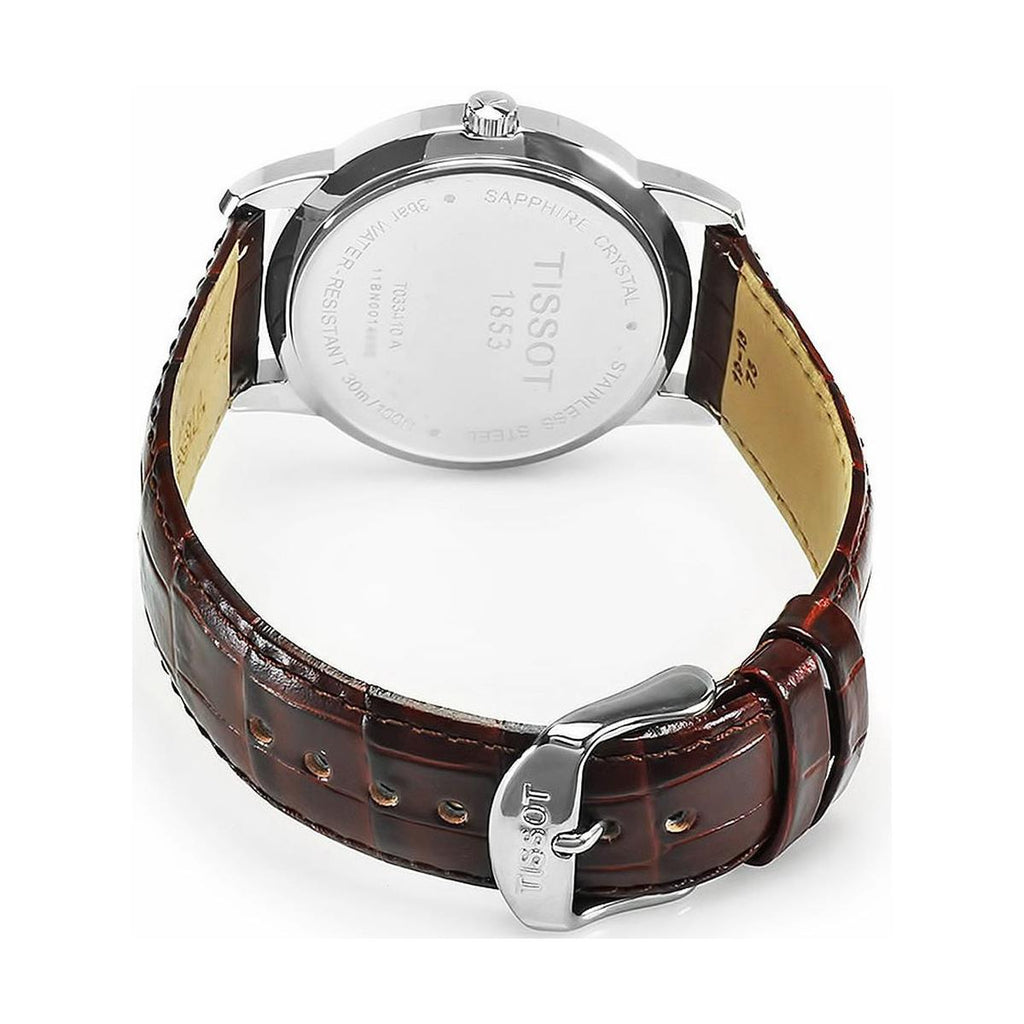 Tissot T Classic Dream White Dial Brown Leather Strap Watch for Men - T033.410.16.013.01 Buy Now By Tissot