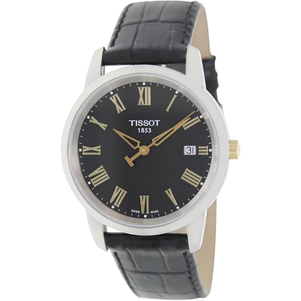 Tissot T Classic Dream Black Dial Black Leather Strap Watch for Men - T033.410.26.053.01 Buy Now By Tissot
