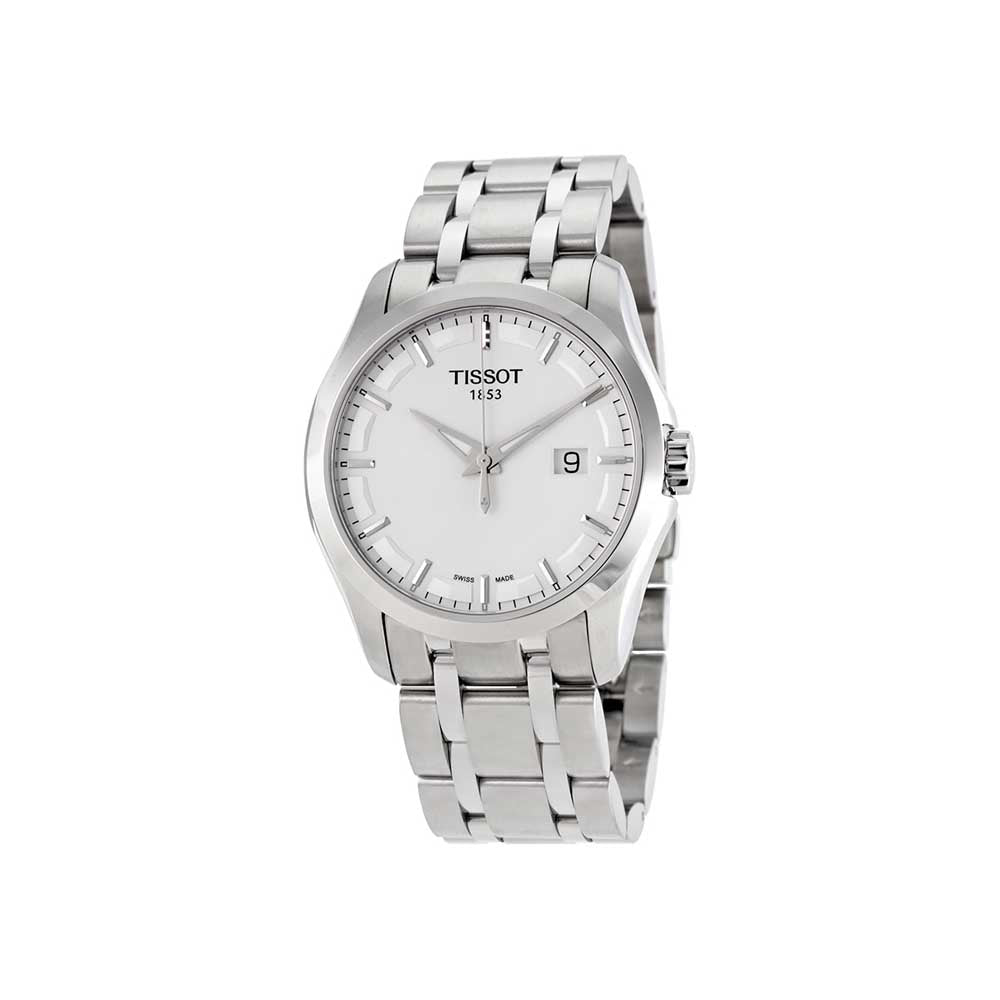 Tissot T Trend Couturier Chronograph White Dial Silver Steel Strap Watch For Men - T035.410.11.031.00 Buy Now By Tissot
