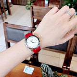 Tissot Couturier Lady Silver Dial Red Leather Strap Watch for Women - T035.210.16.031.01 Buy Now By Tissot