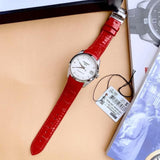 Tissot Couturier Lady Silver Dial Red Leather Strap Watch for Women - T035.210.16.031.01 Buy Now By Tissot