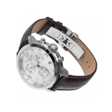 Tissot PRC 200 Chronograph Silver Dial Brown Leather Strap Watch For Men - T055.417.16.037.00 Buy Now By Tissot