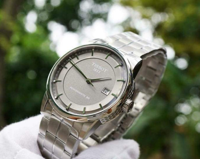Tissot Luxury Powermatic 80 Grey Dial Silver Steel Strap Watch for Men - T086.407.11.061.00 Buy Now By Tissot