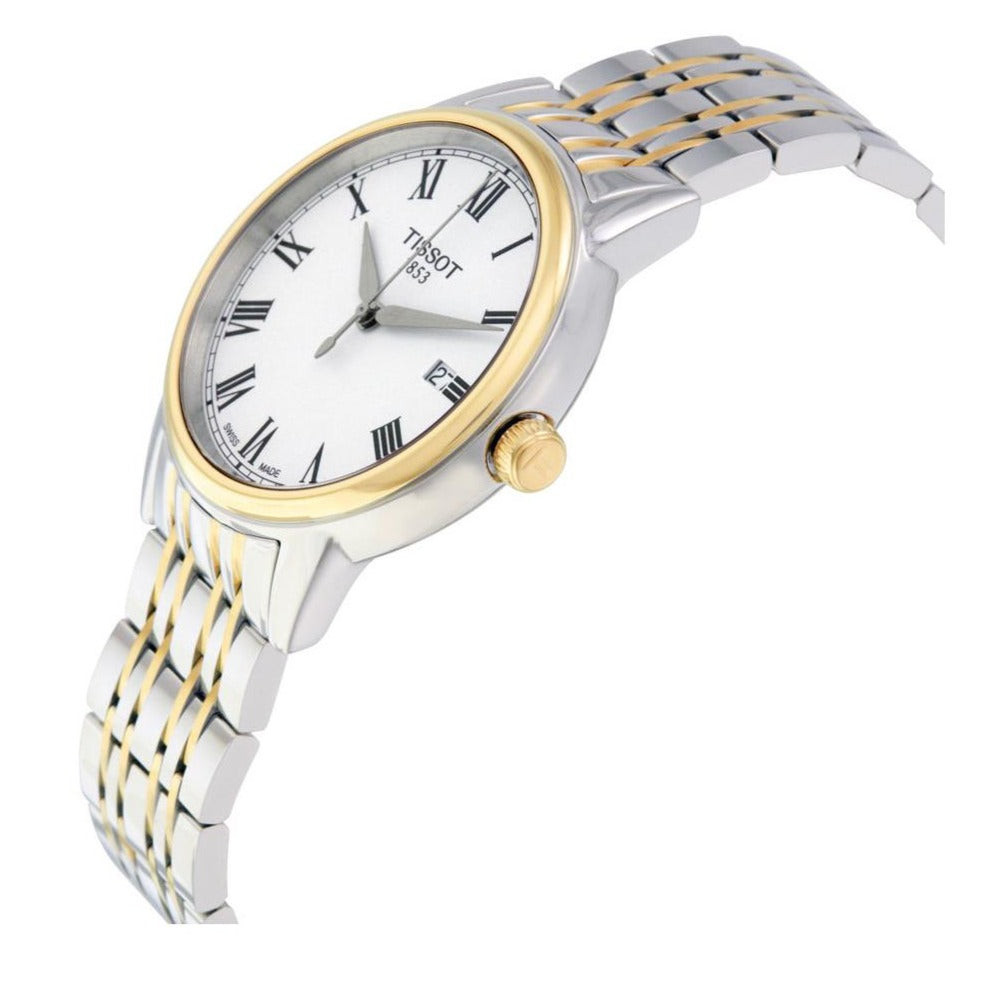 Tissot T Classic Carson Quartz White Dial Two Tone Steel Strap Watch for Men - T085.410.22.013.00 Buy Now By Tissot