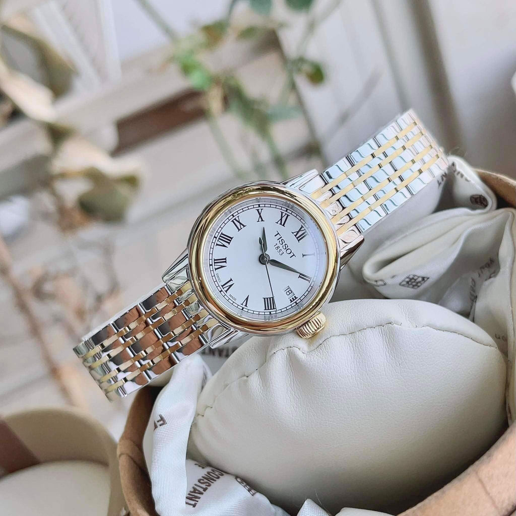Tissot Carson Lady White Dial Two Tone Steel Strap Watch For Women - T085.210.22.013.00 Buy Now By Tissot