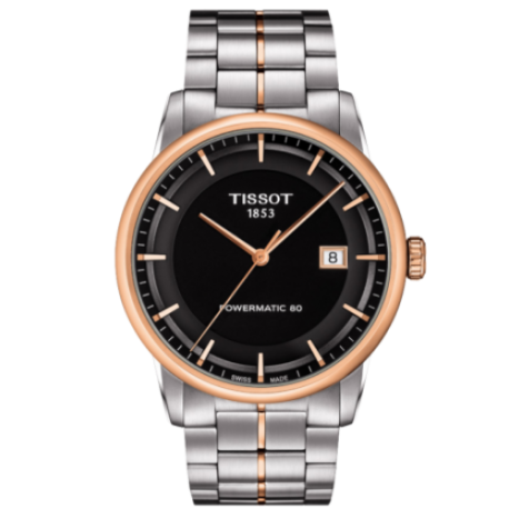 Tissot Luxury Powermatic 80 Black Dial Silver Steel Strap Watch For Men - T086.407.22.051.00 Buy Now By Tissot