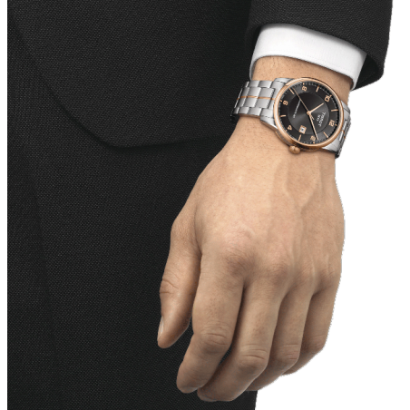 Tissot T Classic Luxury Powermatic 80 Black Dial Silver Steel Strap Watch For Men - T086.407.22.067.00 Buy Now By Tissot