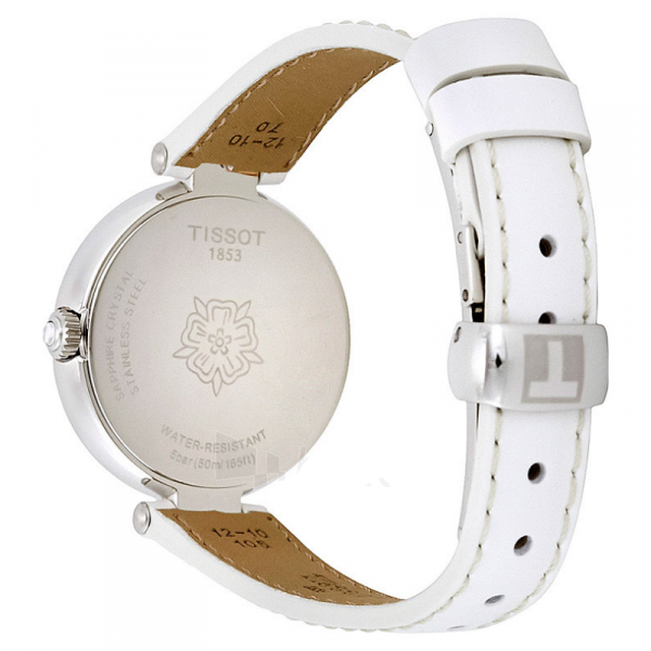 Tissot T Lady Flamingo Mother of Pearl White Dial White Leather Strap Watch For Women - T094.210.26.111.01 Buy Now By Tissot