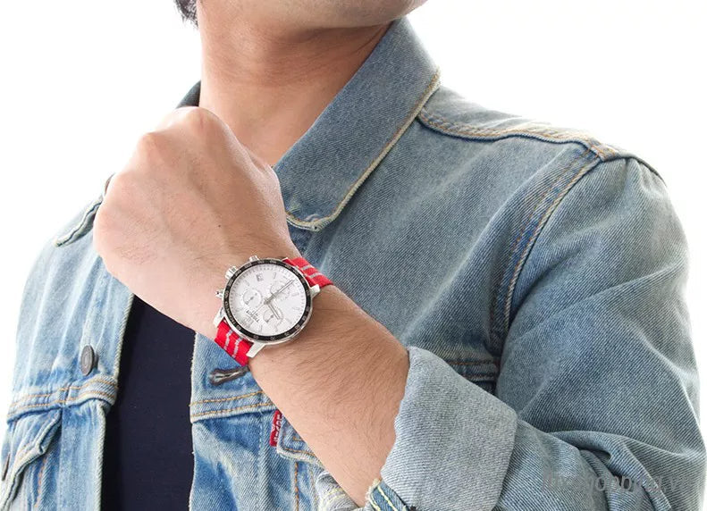 Tissot Quickster Chronograph NBA Houston Rockets Special Edition White Dial Two Tone NATO Strap Watch for Men - T095.417.17.037.12 Buy Now By Tissot