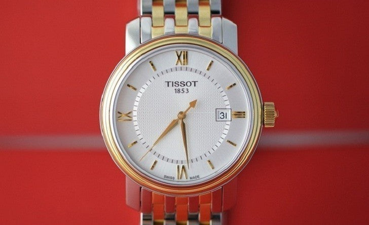 Tissot T Classic Bridgeport Silver Dial Two Tone Mesh Bracelet Watch For Men - T097.410.22.038.00 Buy Now By Tissot
