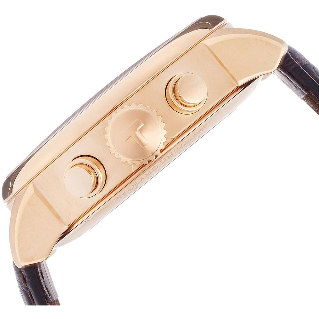 Tissot Des Tourelles Chronograph Silver Dial Brown Leather Strap Watch For Men - T099.427.36.038.00 Buy Now By Tissot