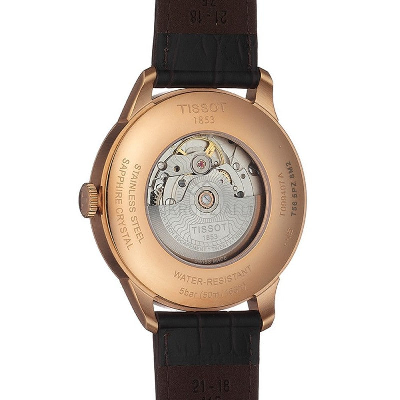 Tissot Chemin Des Tourelles Powermatic 80 Silver Dial Brown Leather Strap Watch For Men - T099.407.36.037.00 Buy Now By Tissot