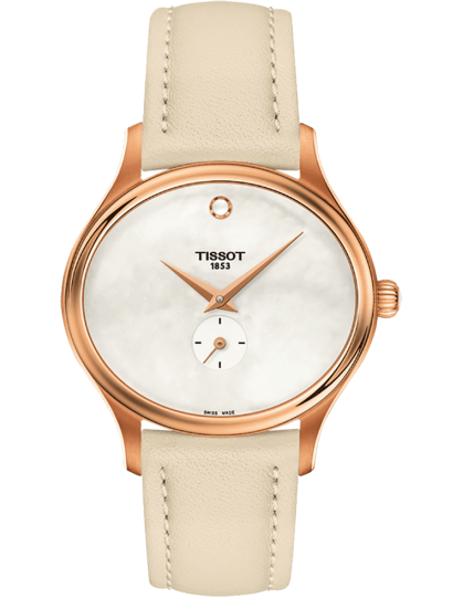 Tissot T Lady Bella Ora Mother of Pearl Dial Cream Leather Strap Watch for Women - T103.310.36.111.00 Buy Now By Tissot