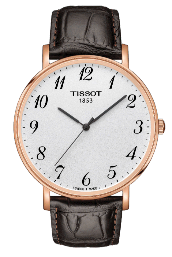 Tissot T Classic Everytime White Dial Black Leather Strap Watch For Men - T109.610.36.032.00 Buy Now By Tissot